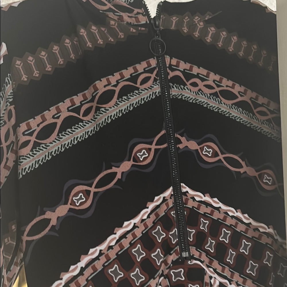 Free People Gold and Brown Long Sleeve Sheath Dress - Picture 4 of 4